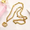 Womens Letter Necklace Charm Luxury Jewelry Pendant Necklace Romantic Gift Long Chain Spring New Jewelry 18K Gold Necklace Wedding Party wholesale ZG1825