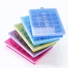 Ice Cream Tools Silicone Cube Trays with Lids 15 Cavities 24 Tray Molds for Cocktail Whiskey Candy Chocolate and More 230406