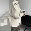 Männer Blends Gmiixder Streetwear Wollmantel 2023 Herbst Winter Minderheit Revers Jacke Amerikanischen Retro Lose Beiläufige Asymmetrische 231107