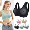 Completo da yoga Donna Top Canotta Comfort senza cuciture Reggiseno push up Shapewear Stretch Comodo sportivo Reggiseno in pizzo sexy Bralette con imbottitura