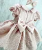 Robes de fille 0-12y bébé fille été vintage turc espagnol rose robe de princesse avec grand arc pour baptême fête d'anniversaire vacances pographie 230413