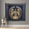 Tapisseries Empire romain doré aigle impérial, tapisserie murale suspendue en tissu imprimé SPQR, décoration fantaisie, décor de dortoir, tapis de Yoga