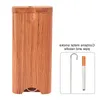 Solid Wood Case Smoking Set with Ceramic Pipe Cleaning Hook Dugout 46mm - 104mm Pjali