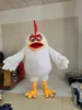 Costumes de mascotte de poulet blanc d'Halloween, personnage de dessin animé pour adultes, femmes et hommes, robe de carnaval unisexe pour adultes