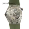 AP 스위스 럭셔리 손목 시계 로열 오크 오프 쇼어 시리즈 새로운 남자 자동 기계식 손목 시계 녹색 플레이트 15720st.oo.a052ca.0 녹색 XVZF