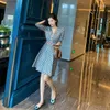 Casual Dresses Plaid Green Dress Women Elegant Button Up Autumn Winter Vintage High Quality Ladies Sticked Party Vestido Navidad Mujer