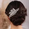 Headpieces 14 cores strass pente de cabelo para casamento cocar vinho vermelho artesanal acessórios de noiva cabeça jóias