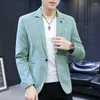 Ternos masculinos Hoo 2023 Men's Solid Color Casual Jacket Youth Blea Blazer Blazer