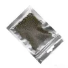 Wholesale Green Matte Front Clear Aluminum Foil Zip Lock Packaging Bags for Seeds Beans Mylar Foil Resealable Hanging Storage Pouch 100pcs/lot