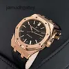 AP Swiss Luxury Wrist Watches Royal Oak Series 15450or Rose Gold Crocodile Belt Black Dial Mens and Womens Unisex Fashion Leisure Business Sports Machinery Watc UGVR