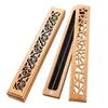 Bamboo Wooden Incense Stick Holder Burning Joss Insence Box Burner Ash Catcher dh937