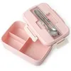 Bento Boxes TUUTH microwave lunch box straw tableware food storage container children's school office portable lunch box 230407