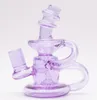 Mini Sherlock tjocka glasrör dabbar oljerigg handgjorda perc bubbler återvinnare sked olje brännare rökning vatten bongs rör för torr ört