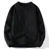 Herrtröjor 2023 Korean harajuku Bekväm kashmirtröja män långärmad smal passande pläd pullover high end höst vintermän