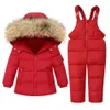 Children's down jacket set male and female babies infants 1-6 years old new ski suit set