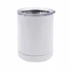 Mugs 12oz Sublimation Coffee Mug With Seal Lid Stainless Steel Wine Tumbler Double Wall Vacuum Regular Straight For Wedding