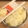 Manual French Fry Cutters Potato Slicer Grid Artifact Torka Kniv Vegetabilisk Ter Wave Flower Gadgets Tillbehör 230406