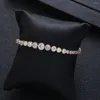 Bracelets porte-bonheur luxe Tennie lien cubain zircon cubique CZ bohème manchette pour femmes Femme bijoux de mode S0160