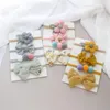 Accessori per capelli 4 pezzi Fascia per capelli con fiocco per palla da fiore per bambini Fascia elastica super morbida non attillata per bambini