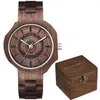 Relógios de pulso 2023 Luxo de luxo exclusivo relógios de madeira feminina moda elegante feminina quartzo strapwatch de pulseira simples regulação irregular