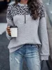 Women's Hoodies Women Leopard Print Patchwork Streetwear Hooded Sweatshirts Spring Autumn Trendy Harajuku Long Sleeve Pullover