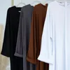 Ethnische Kleidung Herbst gestrickte Abaya für Frauen lässiges islamisches langes Kleid lose Hijab-Robe muslimische Kleider Dubai türkische bescheidene Kaftan Ramadan