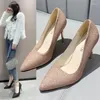 Robe chaussures luxe mode haut talon pour femmes 2023 mince tempérament pointu sexy femmes polyvalentes simples