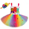 Cosplay Baby Girls Rainbow Candy Tutu Dress Lollipop Costumi di Halloween per bambini Girl Candyland Party Princess Abiti Abiti di compleanno 230406