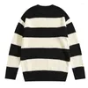 Men's Sweaters Autumn Winter Stretch Woven O-Neck Sweater Waffle Slim Fit Long Sleeve Knitted Pullovers Casual Streetwear D47