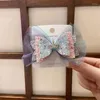 ヘアアクセサリー5pcs/lot princess bows hairpin girls bow boutiqueクリップハンドメイドボウノット用の子供クリップ