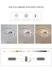 Lustre cristal luminária de teto LED moderno para sala de estar com o quarto de cozinha de café com luz de anel circular de controle remoto escurecimento 110V 220V