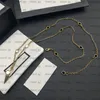 Womens Gold Long Necklace Chain Designer Letter Diamond Pendant Luxury G Women Fashion Party Jewelry Diamond Torque Necklaces 123