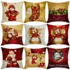 Décorations de Noël Housse de coussin de Noël Décorations de joyeux Noël pour la maison 2023 Ornement de Noël Navidad Noel Cadeaux de Noël Bonne année 2024 R231107