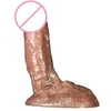 Massager Dildo Silicone Sucker Simer Simulation Penis Big Meat Stick Realistische vrouwelijke masturbator Seksuele producten voor volwassenen