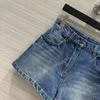 2023s Denim Shorts Pour Femmes Designer Lettre Badge Pantalon De Mode Taille Haute Femme Pantalon Court Hiphop Streetwear