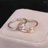 Klusterringar enkel pil antik justerbar ring för kvinnliga smycken gåva