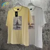 Mäns t-shirts klassiska eiffel torntryck kith t shirt män kvinnor bomull tee lös streetwear mode svart aprikos vit kith kort ärm