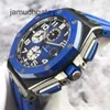 Ap Relojes de pulsera de lujo suizos Royal Oak Offshore Series 26405CE Reloj para hombre Esfera azul ahumado Temporización de fecha 44 mm Reloj mecánico automático Set 2020 Tarjeta de crédito OT33