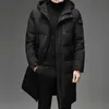 Parkas pour hommes Nouvelle mode hommes 90% duvet de canard blanc vestes à capuche hommes hiver épais chaud imperméable Parka pardessus doudoune longue Parka 5XL J231107