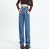 Jeans femminile retrò largo y2k jeans ad alta vita abbigliamento da donna abbigliamento da donna jeans denim abbigliamento da donna jeans gamba dritta jeans 230407