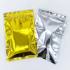 200Pcs Resealable Gold Aluminum Foil Packing Bags Valve locks with a zipper Package For Dried Food Nuts Bean Packaging Storage Bag Vertl