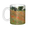 Mugs Claude Monet Poppies Personalized French Painter Art Ceramic Coffee Mug Cup Creative Gift Outdoor Work Camping