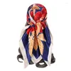 Foulards Femmes Fille Foulard Carré Vintage Fleur Châle Étole Wraps Fausse Soie Tête Cou Foulard Bandana 35"