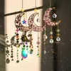 Ametist Orijinal Stone Moon Star Sun Catcher Asılı Pencere Dekorasyon Araba Asılı Işık ve Gölge Rüzgar Zil