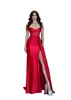 Sexy rotes Meerjungfrau-Abschlussballkleid in Übergröße, lang, für Damen, herzförmig, drapiert, bodenlang, hoher Seitenschlitz, für formelle Anlässe, Festzugskleid, Abend, Party, Geburtstag