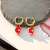 Dangle Earrings Y2K Accessories Glazed Strawberry Stainless Steel Harajuku Aesthetic Korean Fashion For Women Egirl Jewelry