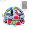 Pillows Baby Safety Helmet+Kneepad 2Pcs Set Head Protection Headgear Toddler Anti-fall Pad Kids Protector Safety Kneepad Leg WarmerL231107