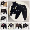 Children's designer sets spring and autumn men and women children's baby sweater sweater sweatpants casual fashion high-end brand sets foreign trade all match B06