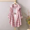 Damesblouses Damesvest Zonbescherming Zonnebrandcrème Shirt Skin-touch Zomer Open voorkant Plaid Gedrukt Anti-krimp