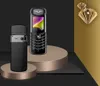 Olåst rostfritt stål diamant mobiltelefon lyxig hög klassisk metall signatur gsm dual simkort kamera bluetooth fm mp3 mobiltelefon gratis fodral